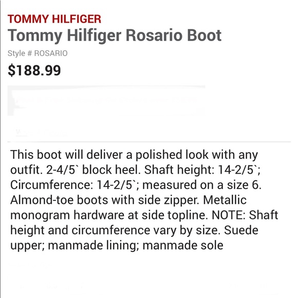 👢 TOMMY HILFIGER BLACK SUEDE BOOTS SIZE 9 - Picture 2 of 4